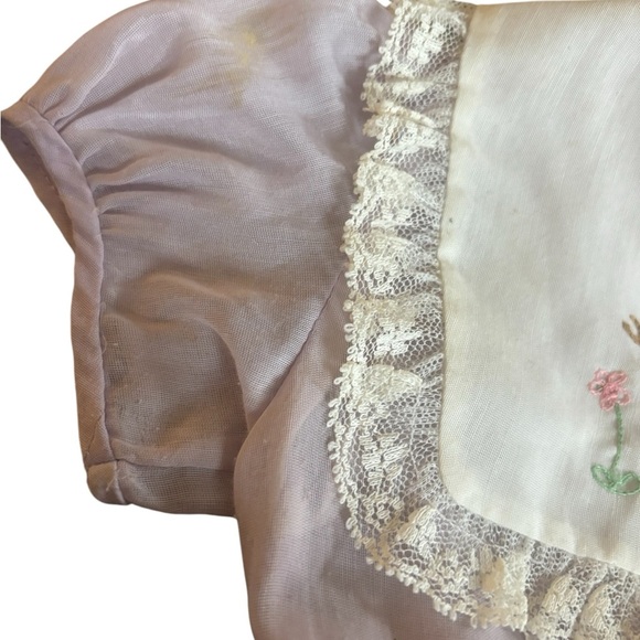 VTG 60’s Nanette Dress 2T Inspired Shirley Temple Lavender Embroidered Snowman - Picture 3 of 7